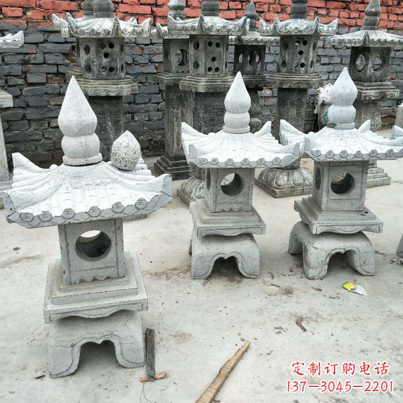 周口中式庭院石雕灯笼