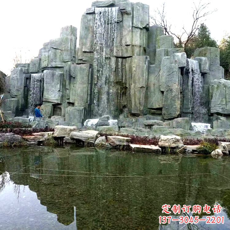 周口中式园林流水假山雕塑