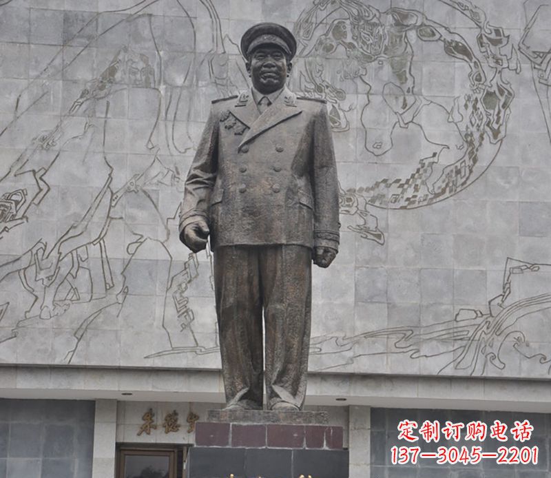 周口朱德人物铜雕