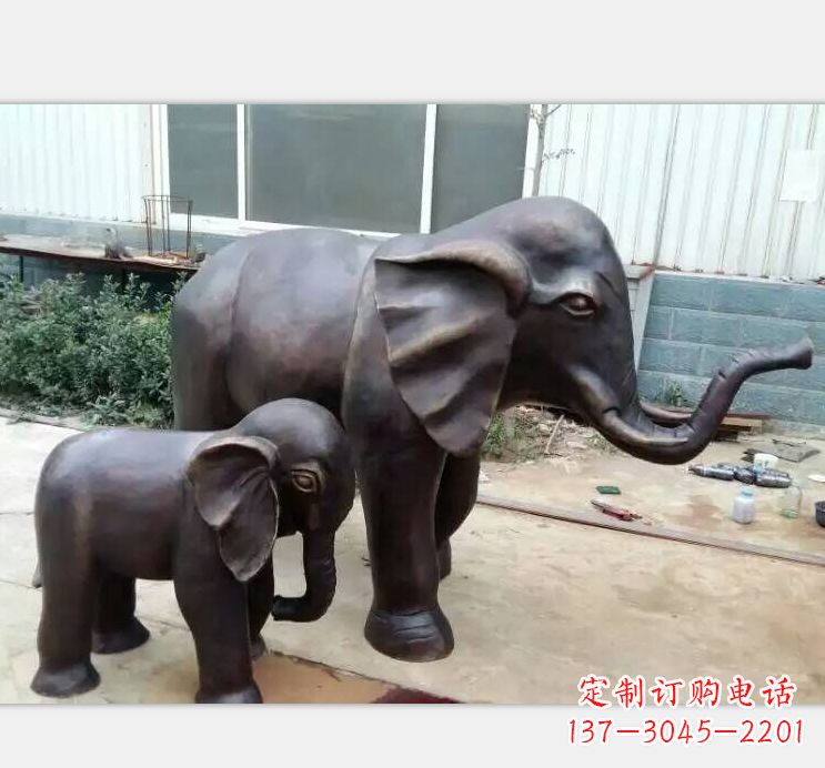 周口铸铜公园大象雕塑