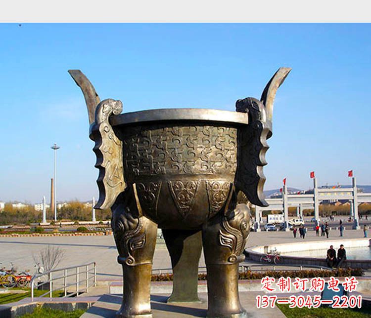 周口铸铜广场圆形景观香炉