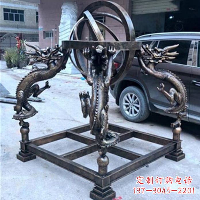 周口铸铜浑天仪景观雕塑摆件