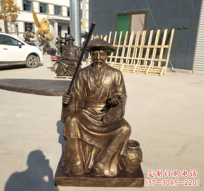 周口铸铜姜太公钓鱼