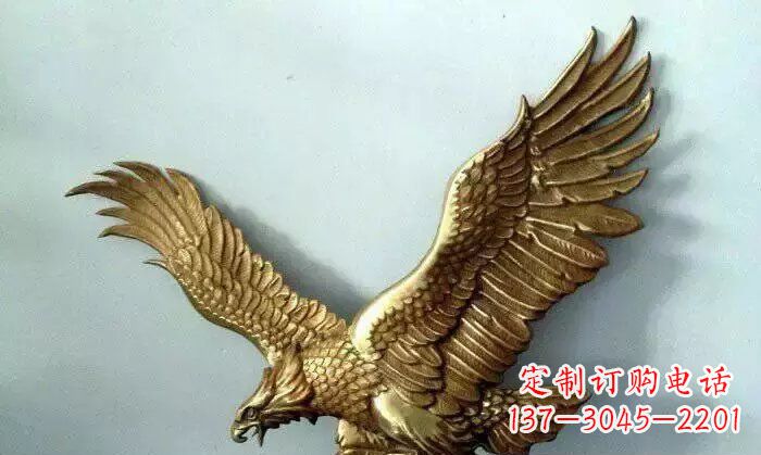 周口铸铜老鹰企业动物铜雕 (2)