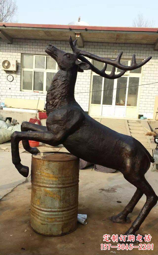 周口铸铜羚羊公园动物铜雕