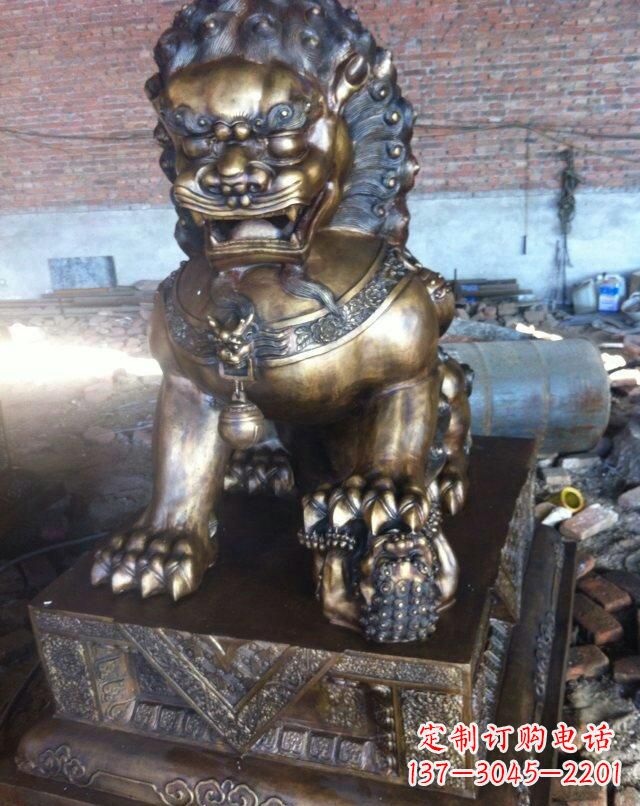 周口铸铜母子狮子雕塑