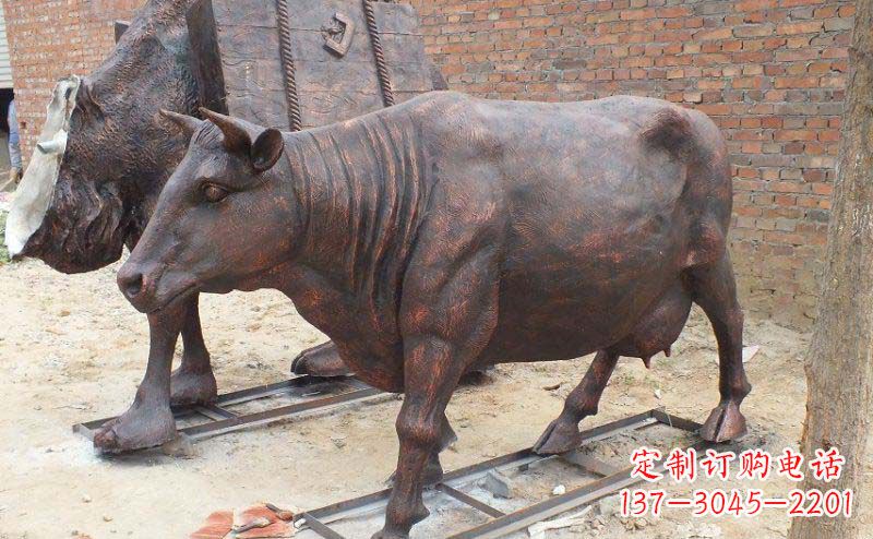 周口铸铜奶牛公园动物铜雕