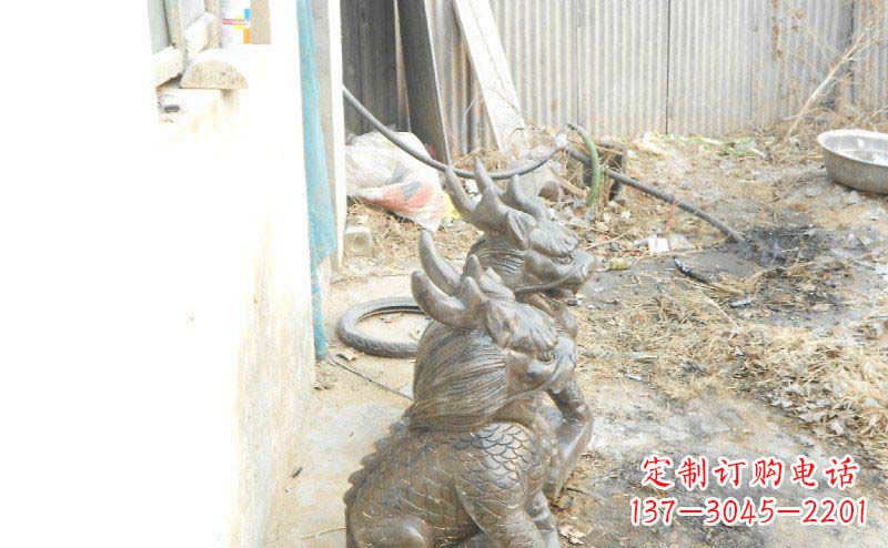 周口铸铜麒麟古代神兽铜雕