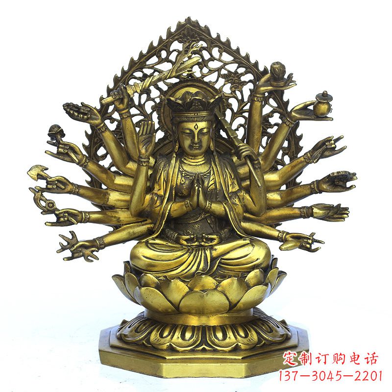 周口铸铜千手观音雕塑