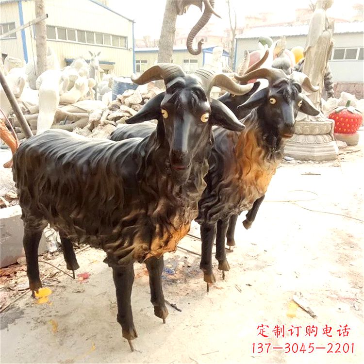 周口铸铜山羊雕塑