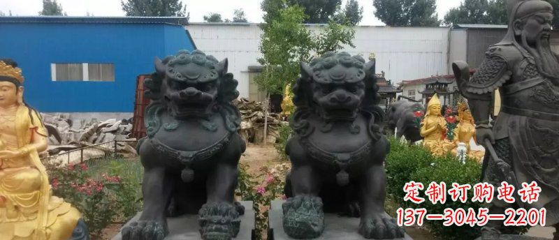 周口铸铜狮子看门狮子铜雕