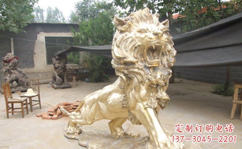 周口铸铜狮子铜雕 (3)