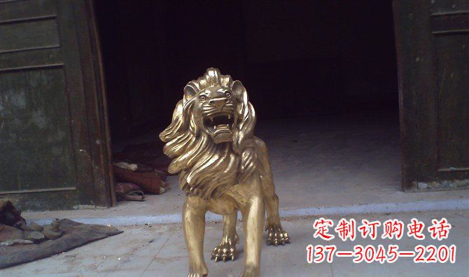 周口铸铜狮子西洋狮子铜雕