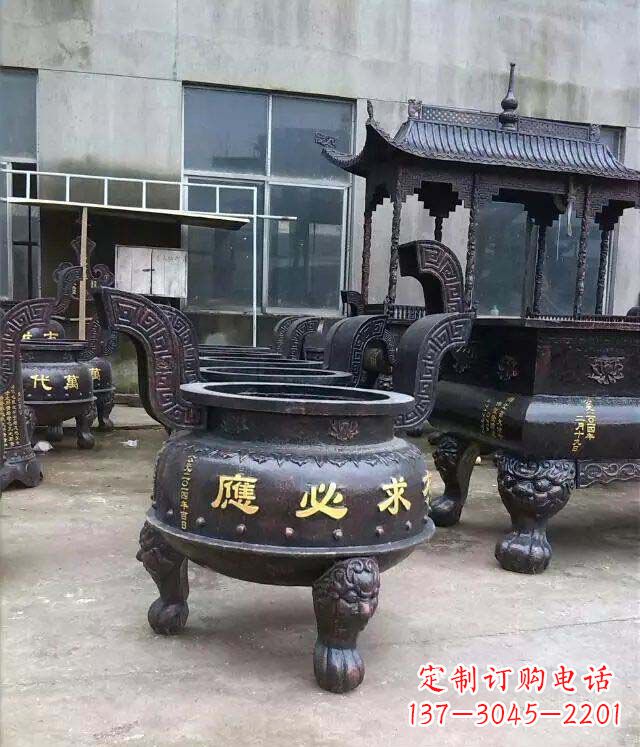周口铸铜寺庙香炉铜雕