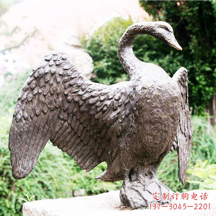 周口铸铜天鹅雕塑