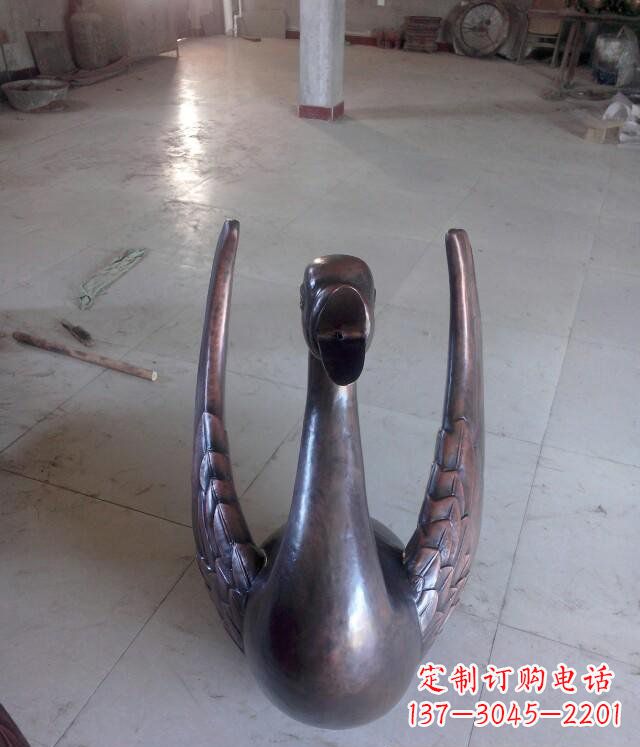 周口铸铜天鹅公园动物铜雕
