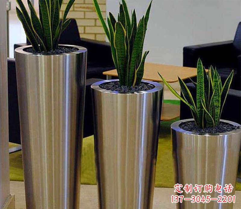周口不锈钢花盆广场雕塑