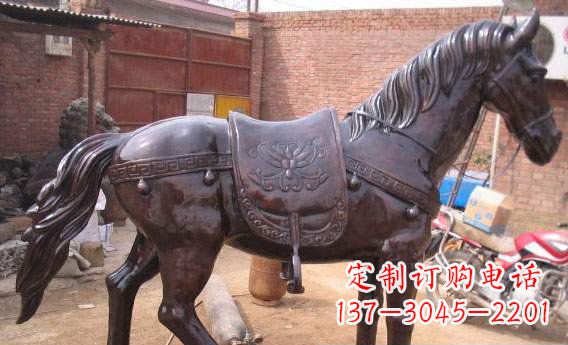 周口紫铜马公园铜雕
