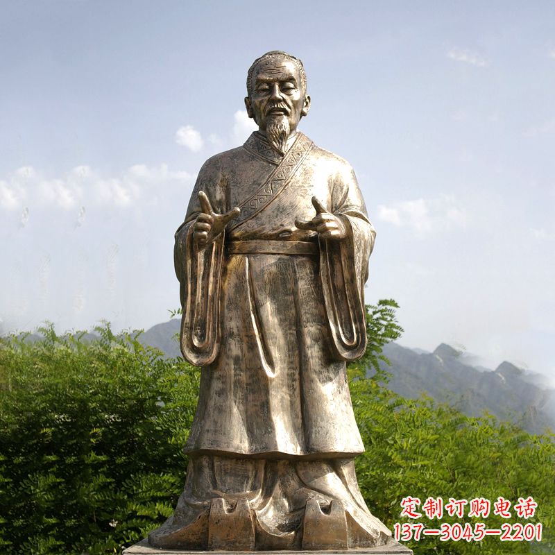 周口祖冲之纯铜雕像