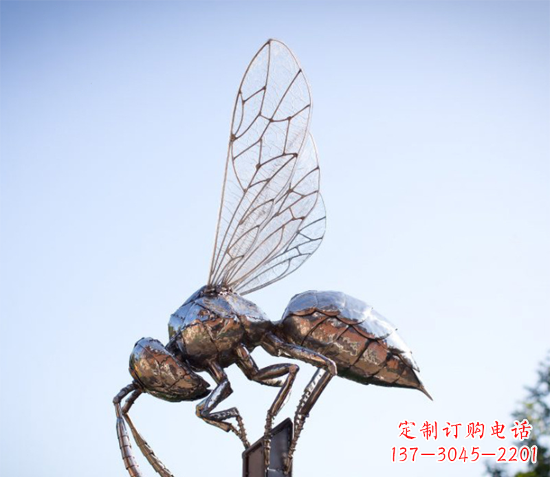 周口蜜蜂雕塑不锈钢