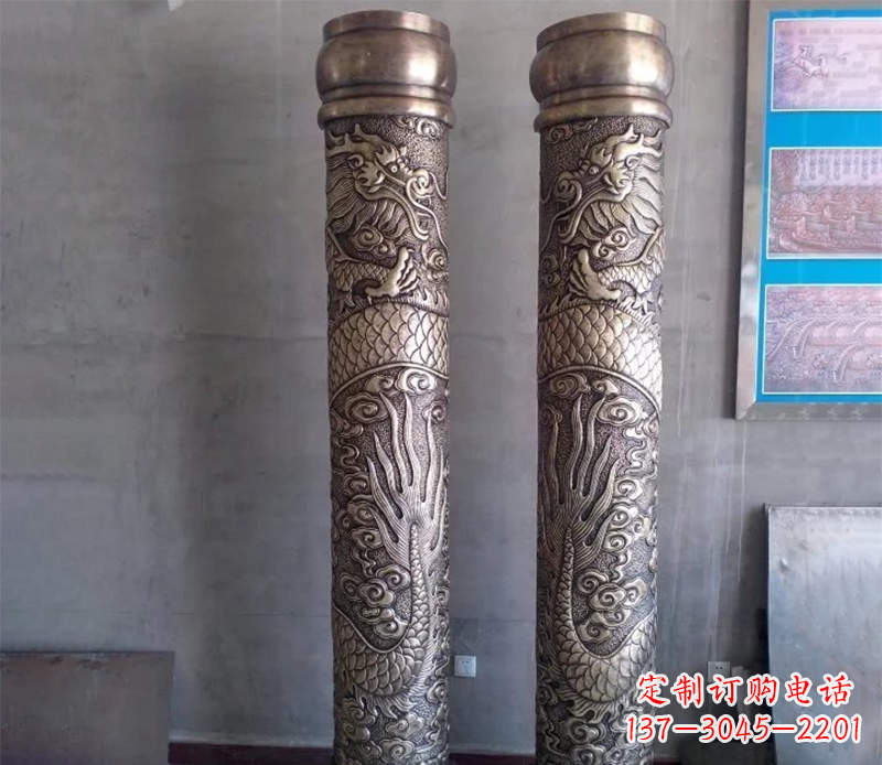 周口铜雕龙柱